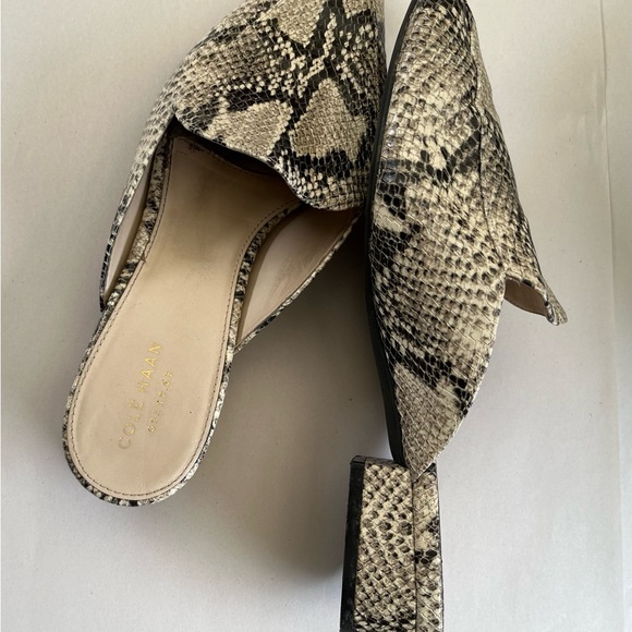 Cole Haan Shoes - Cole Haan Grand Slip on Faux Snake size 8.5B Open back slip on. Gently worn